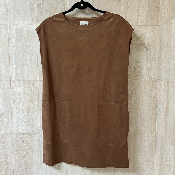 Wilfred Free Suede Sack Dress (X-Small) - Brown - Picture 1 of 4